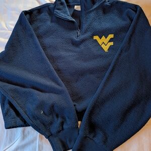WVU Navy Blue Fleece Pullover.